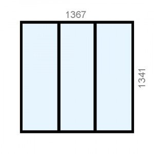 Verrière aluminium L1367 x...