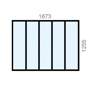 Verrière aluminium L1673 x...