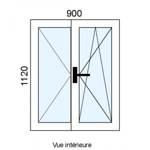 Fenêtre PVC OB 2 vantaux...