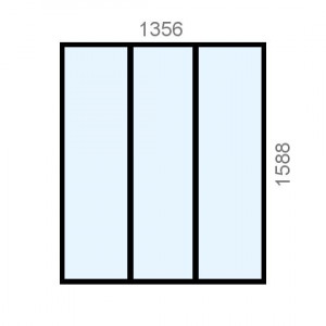 Verrière aluminium L1356 x...