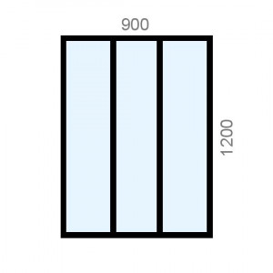 Verrière aluminium L900 x...