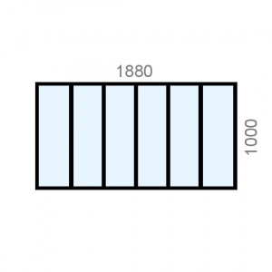 Verrière aluminium L1880 x...