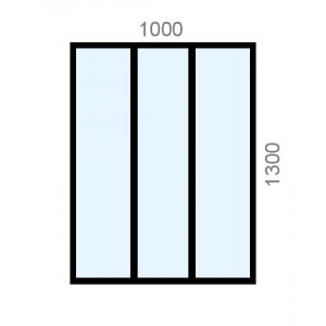 Verrière aluminium L1000 x...