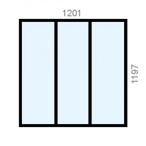 Verrière aluminium L1201 x...