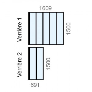 Verrière aluminium en angle...