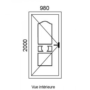 Porte d'entrée PVC 1...