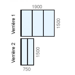 Verrière aluminium en angle...