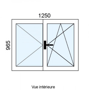 Fenêtre PVC OB 2 vantaux...