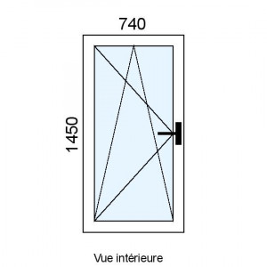 Fenêtre PVC OB 1 vantail...