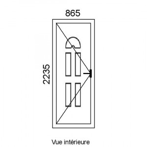 Porte d'entrée PVC 1...