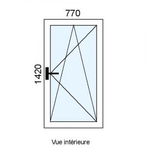 Fenêtre PVC OB 1 vantail...