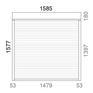 Volet roulant rénovation motorisé solaire radio IO RS100 L1590 x H1580