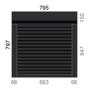 Volet roulant rénovation motorisé solaire radio IO RS100 L800 x H800