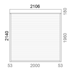 Volet roulant rénovation motorisé L2000 x H1960