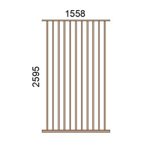 Claustra bois lames verticales L1558xH2595