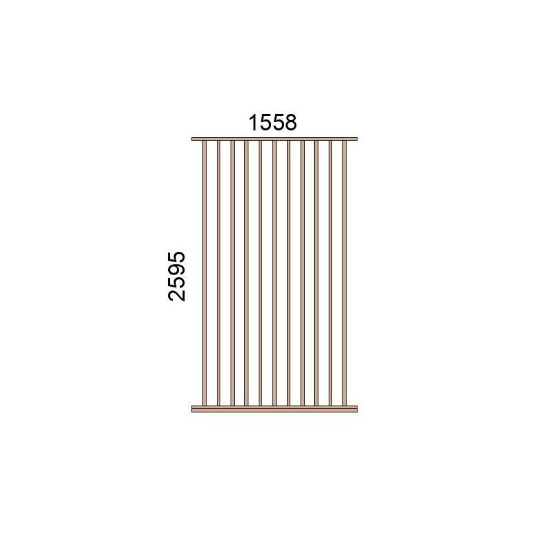 small-Claustra bois lames verticales L1558xH2595