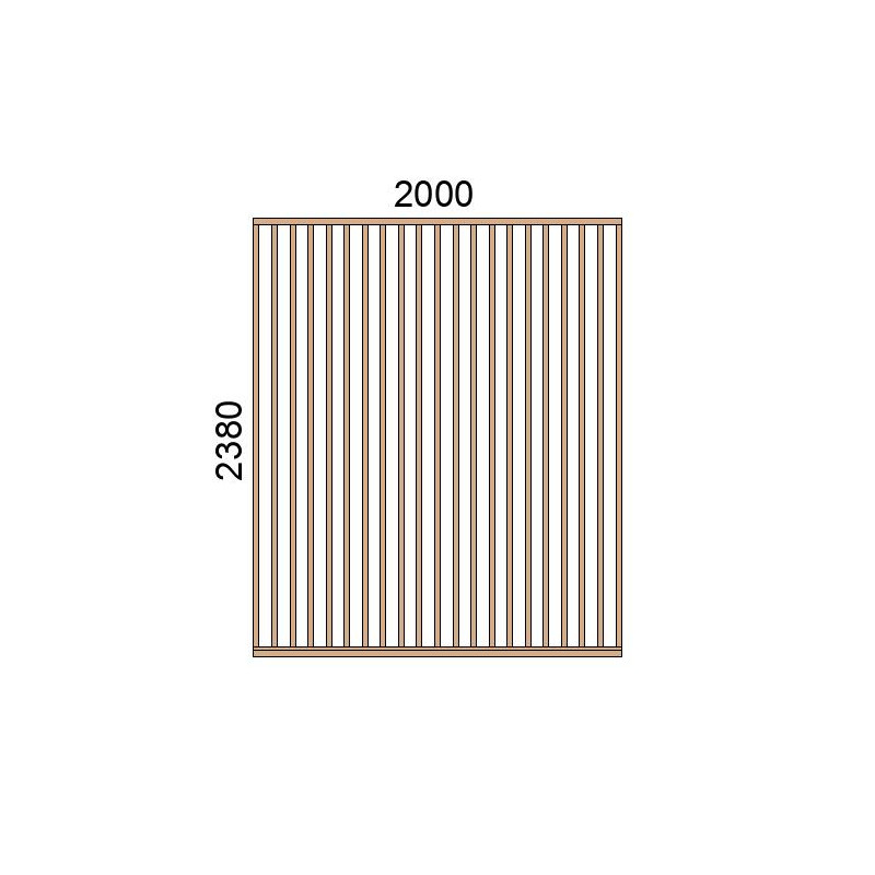 small-Claustra bois lames verticales L2000xH2380