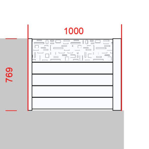 Elément de clôture L1000  x  H769