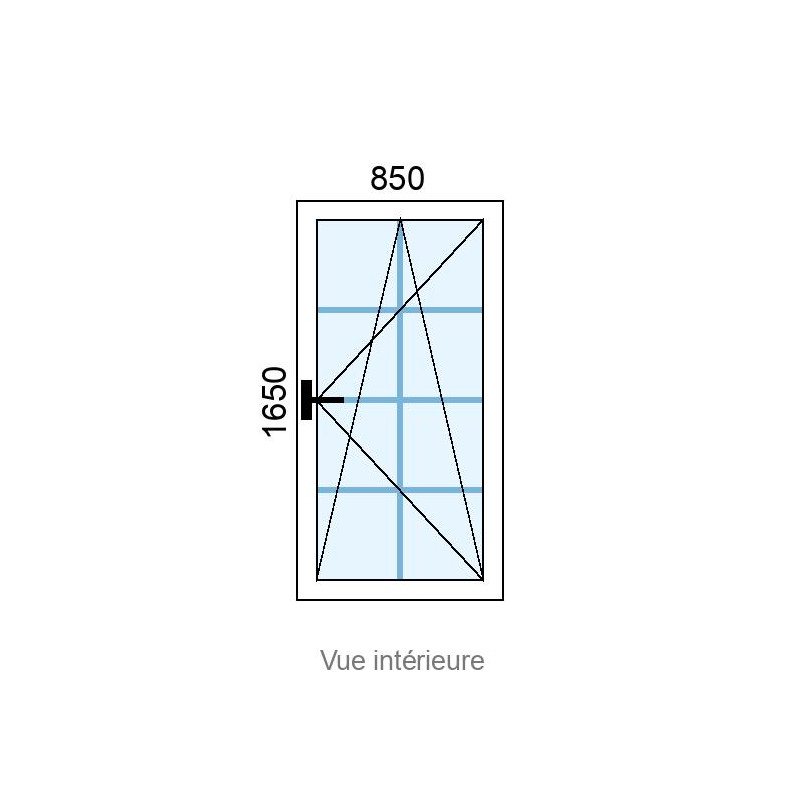 small-Fenêtre PVC OB 1 vantail L850 x H1650