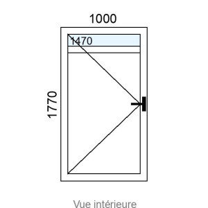 Porte de service PVC L1000 x H1770