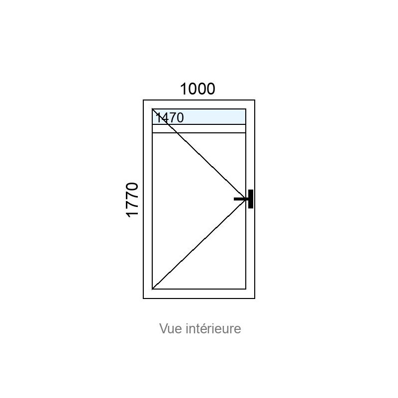 small-Porte de service PVC L1000 x H1770