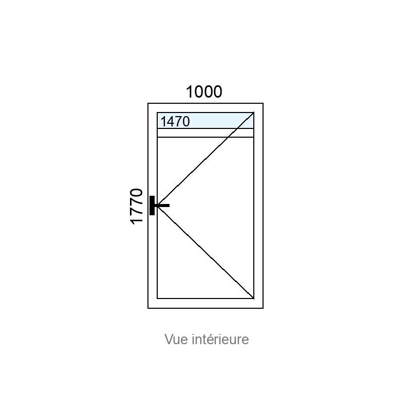 small-Porte de service PVC L1000 x H1770