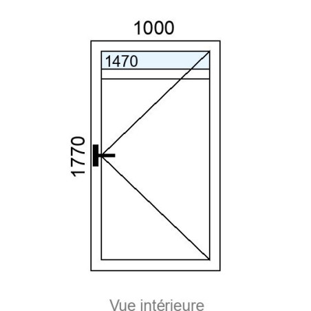 Porte de service PVC L1000 x H1770