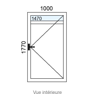 Porte de service Alu L1000 x H1770