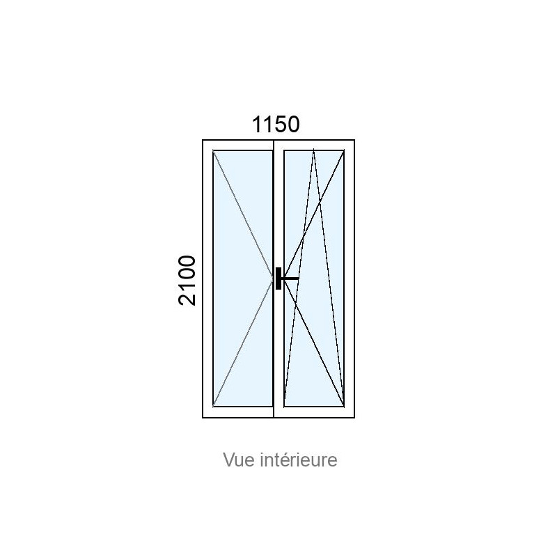 small-Fenêtre PVC OB 2 vantaux L1150 x H2100