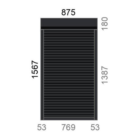 Volet roulant rénovation motorisé radio A-OK L880 x H1570