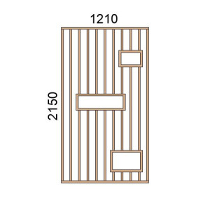 Claustra bois avec niches L1210xH2150