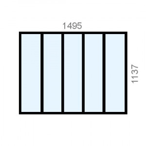 Verrière aluminium L1495 x...