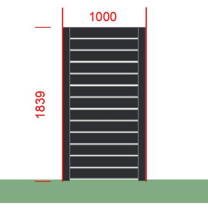 Elément de clôture L1000  x  H1839