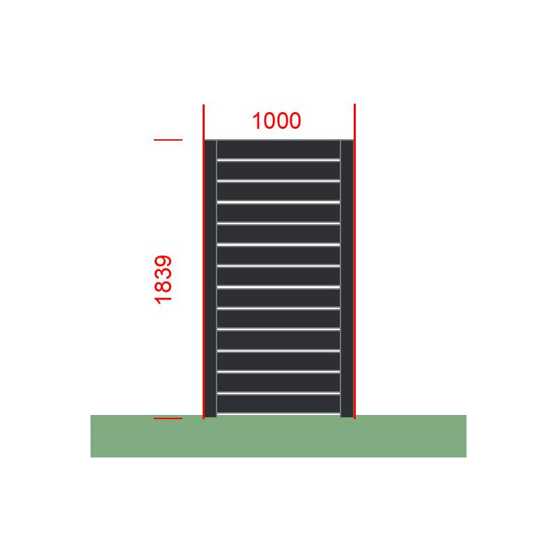 small-Elément de clôture L1000  x  H1839