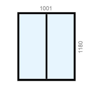 Verrière sur mesure atelier L1001 x H1180