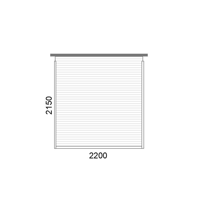 small-Volet roulant pour coffre tunnel A56 moteur L2200 x H2150