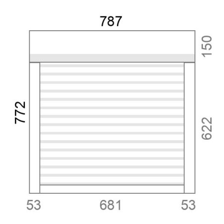 Volet roulant rénovation motorisé solaire radio A-OK L792 x H775