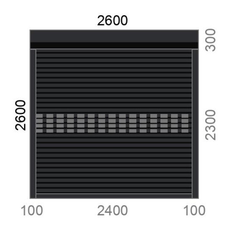 Porte de garage enroulable A77 motorisée à commande radio L2600 x H2600