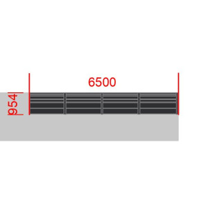 Elément de clôture L6500  x  H954