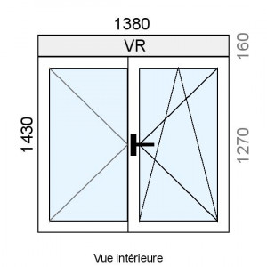 Fenêtre PVC OB 2 vantaux...