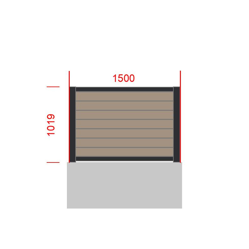 small-Elément de clôture L1500  x  H1019