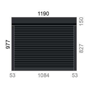 Volet roulant rénovation motorisé radio IO RS100 L1195 x H980