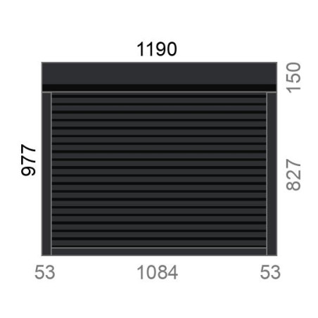 Volet roulant rénovation motorisé radio IO RS100 L1195 x H980