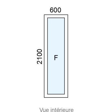 Châssis Alu Fixe L600 x H2100