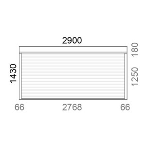 Volet roulant rénovation motorisé solaire radio A-OK L2768 x H1250