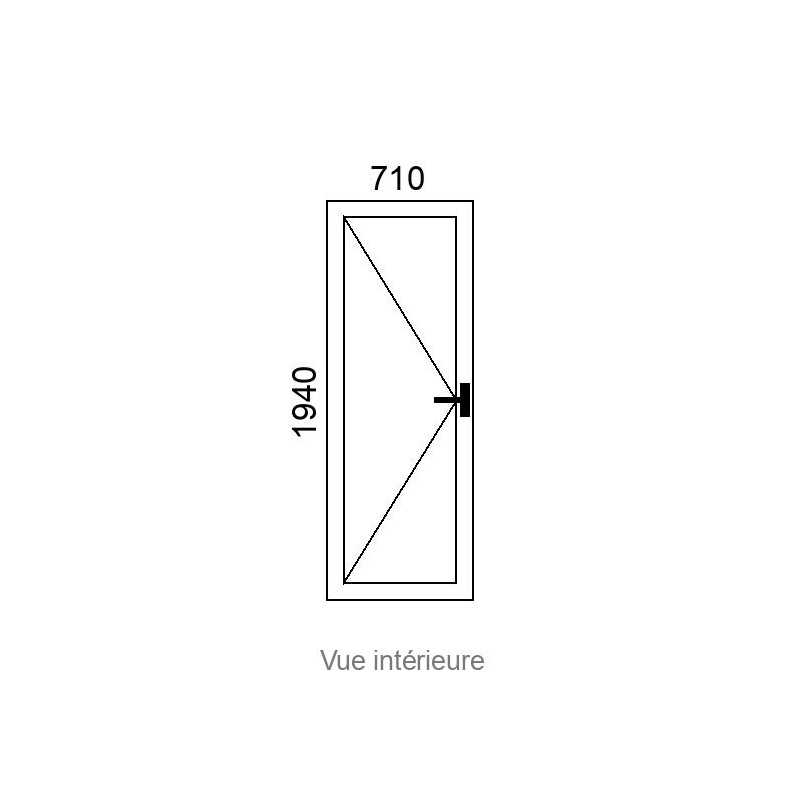 small-Porte de service PVC L710 x H1940