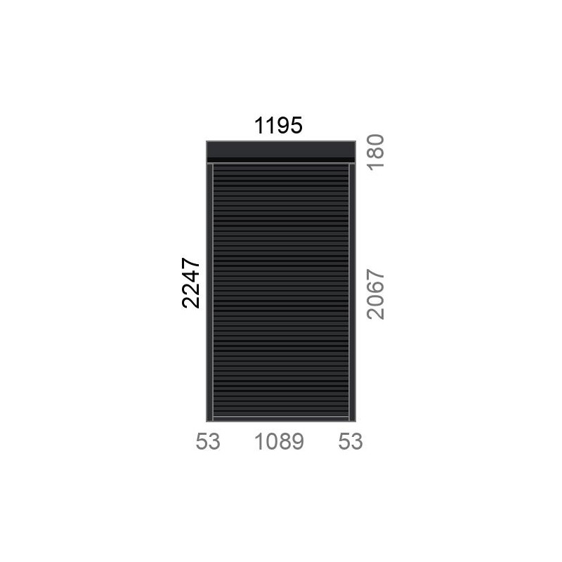 small-Volet roulant rénovation motorisé solaire radio A-OK L1200 x H2250