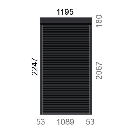 Volet roulant rénovation motorisé solaire radio A-OK L1200 x H2250