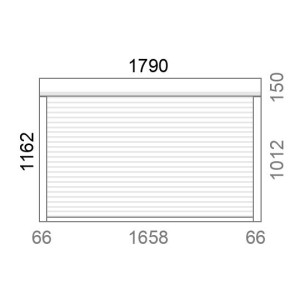 Volet roulant rénovation motorisé solaire radio A-OK L1795 x H1165