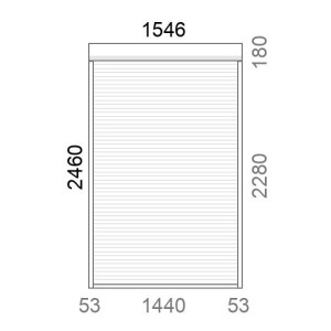 Volet roulant rénovation motorisé solaire radio IO RS100 L1440 x H2280